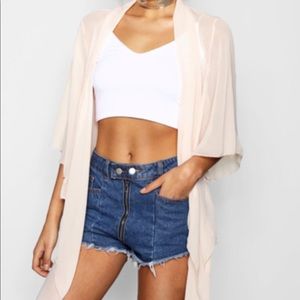 Boohoo Waterfall Chiffon Kimono